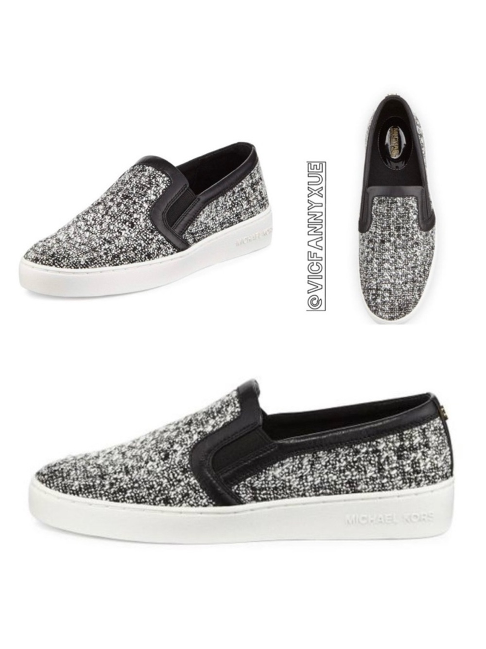 MICHAEL Michael Kors tweed slip on sneakers 7